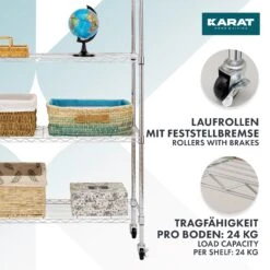 Gitterregal Mit Rollen Maya | 5 Böden | Für Wohnzimmer, Bad Oder Keller | 89 X 34 X 150 Cm | In 2 Farben 27 Gitterregal Mit Rollen Maya | 5 Böden | Für Wohnzimmer, Bad Oder Keller | 89 X 34 X 150 Cm | In 2 Farben -Floordirekt Gitterregal mainboardcopy5.UsageMayaChrome