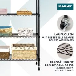 Gitterregal Mit Rollen Maya | 5 Böden | Für Wohnzimmer, Bad Oder Keller | 89 X 34 X 150 Cm | In 2 Farben 20 Gitterregal Mit Rollen Maya | 5 Böden | Für Wohnzimmer, Bad Oder Keller | 89 X 34 X 150 Cm | In 2 Farben -Floordirekt Gitterregal mainboardcopy5.UsageMayaSchwarz