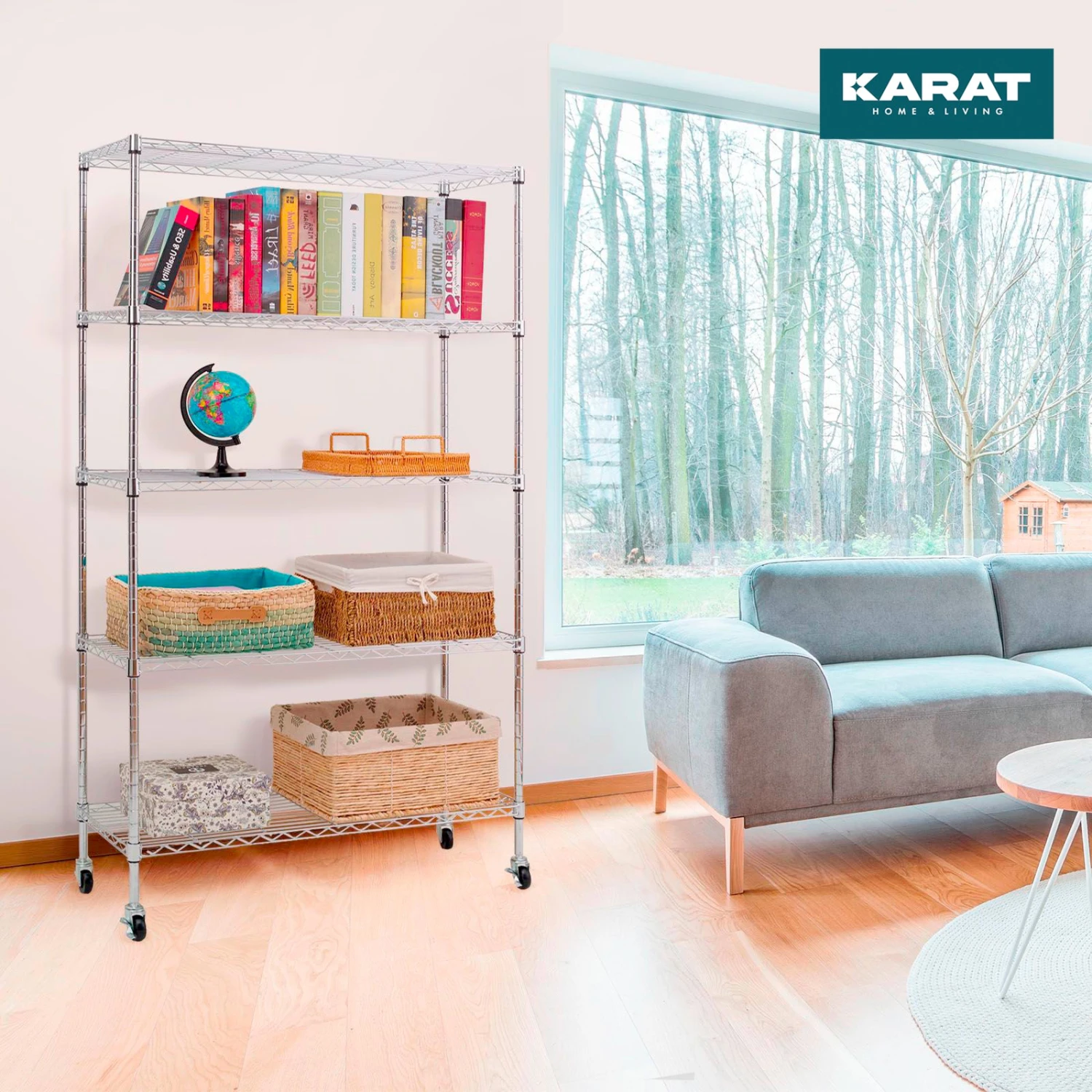 Gitterregal Mit Rollen Maya | 5 Böden | Für Wohnzimmer, Bad Oder Keller | 89 X 34 X 150 Cm | In 2 Farben 16 Gitterregal Mit Rollen Maya | 5 Böden | Für Wohnzimmer, Bad Oder Keller | 89 X 34 X 150 Cm | In 2 Farben – Bild 14