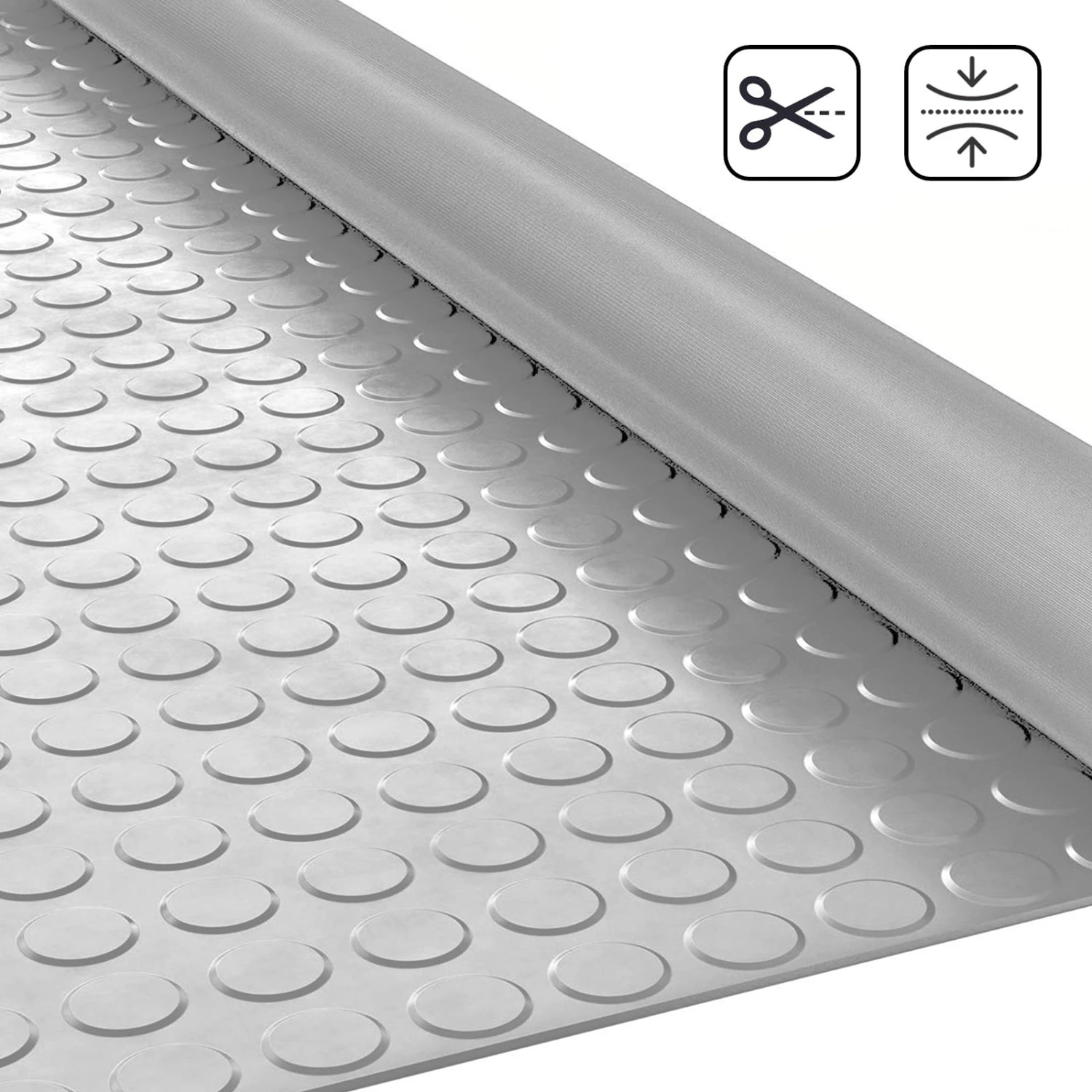 Gummiläufer | Grau | Gummimatte Mit Flachnoppen | Stärke: 3 Mm 5 Gummiläufer | Grau | Gummimatte Mit Flachnoppen | Stärke: 3 Mm – Bild 3