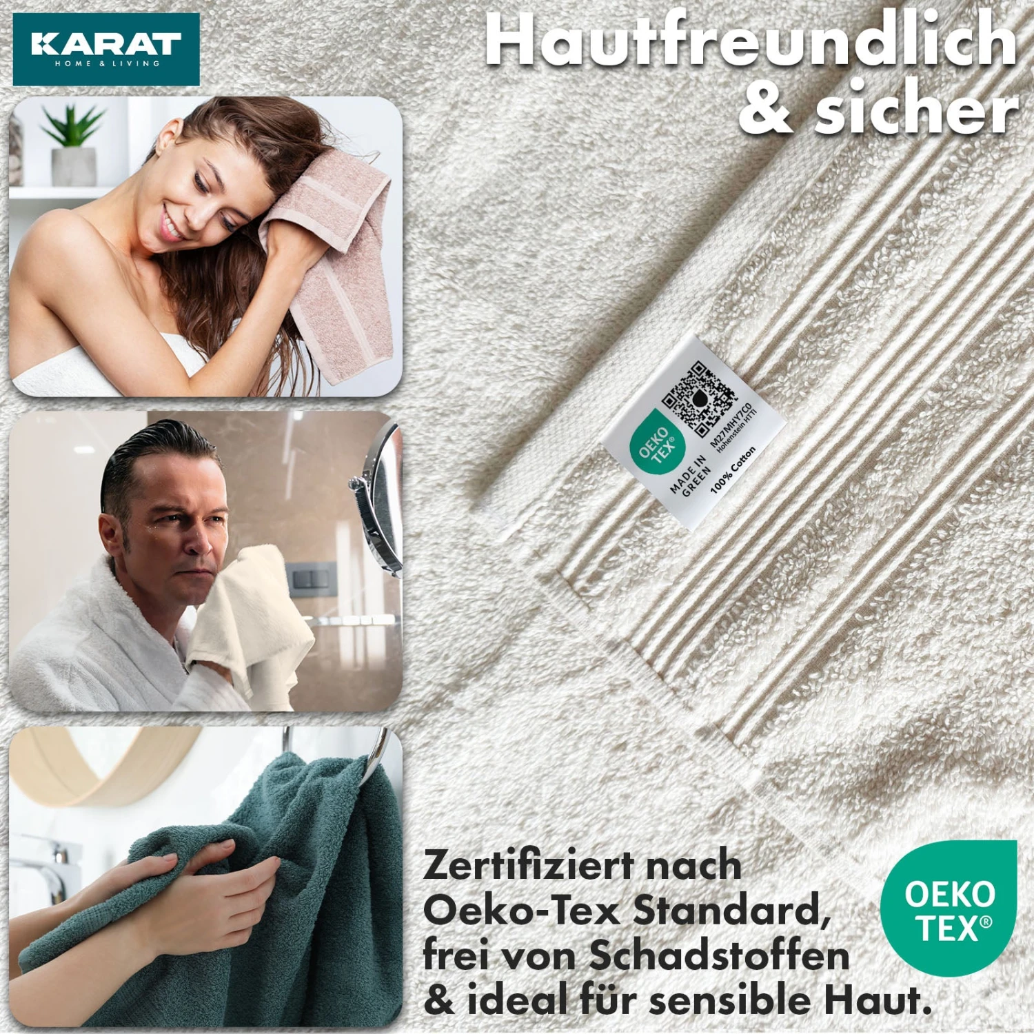 Handtuch-Set Bay | 8-teiliges Set Handtücher Aus 100% Baumwolle | 2 X Badetuch, 2 X Handtuch Und 4 X Seiftuch 21 Handtuch-Set Bay | 8-teiliges Set Handtücher Aus 100% Baumwolle | 2 X Badetuch, 2 X Handtuch Und 4 X Seiftuch – Bild 19