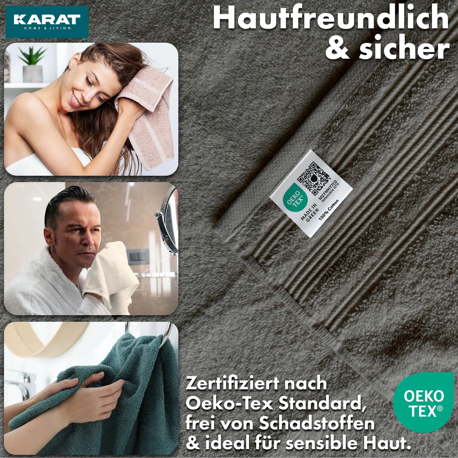 Handtuch-Set Bay | 8-teiliges Set Handtücher Aus 100% Baumwolle | 2 X Badetuch, 2 X Handtuch Und 4 X Seiftuch 5 Handtuch-Set Bay | 8-teiliges Set Handtücher Aus 100% Baumwolle | 2 X Badetuch, 2 X Handtuch Und 4 X Seiftuch – Bild 3