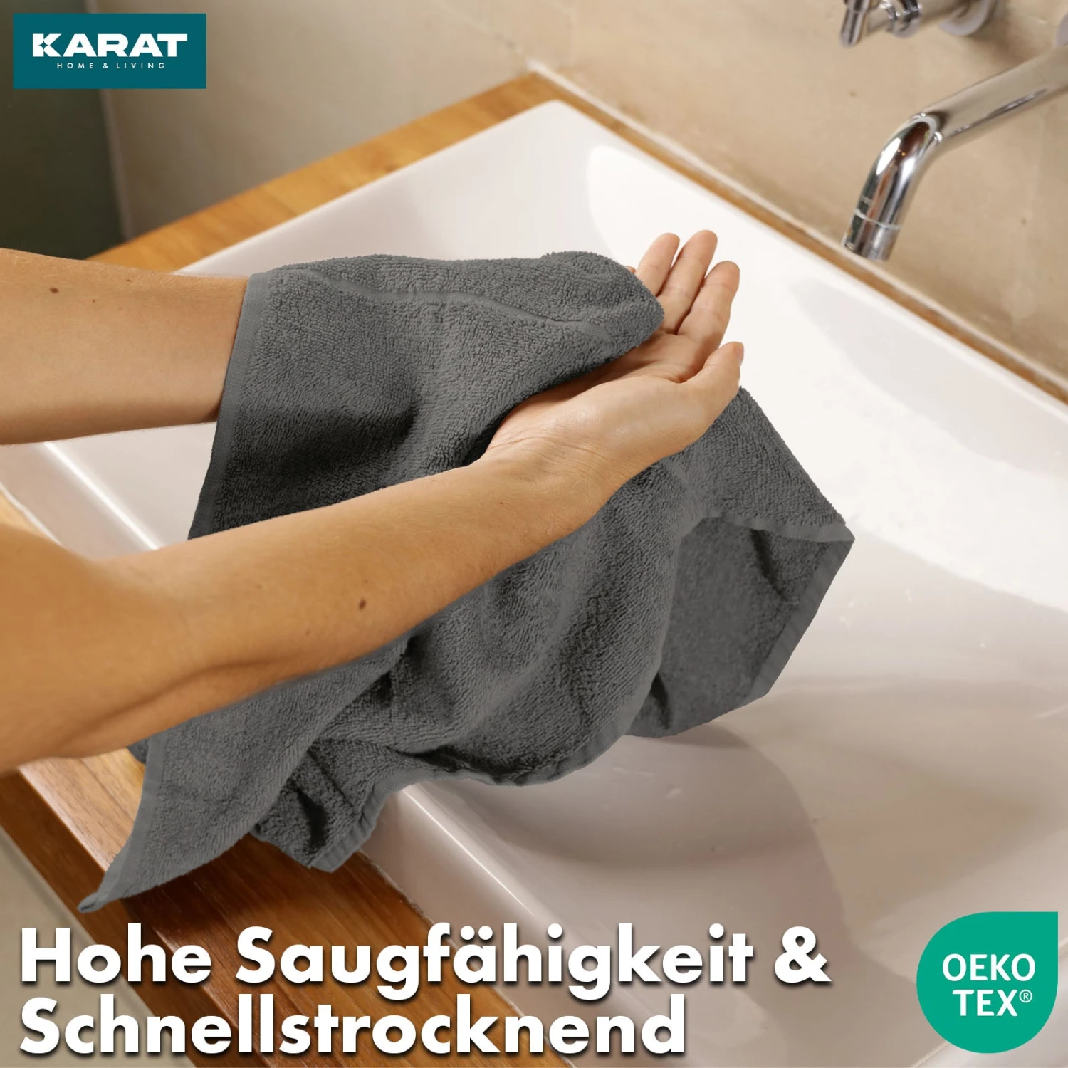 Handtuch-Set Bay | 8-teiliges Set Handtücher Aus 100% Baumwolle | 2 X Badetuch, 2 X Handtuch Und 4 X Seiftuch 8 Handtuch-Set Bay | 8-teiliges Set Handtücher Aus 100% Baumwolle | 2 X Badetuch, 2 X Handtuch Und 4 X Seiftuch – Bild 6