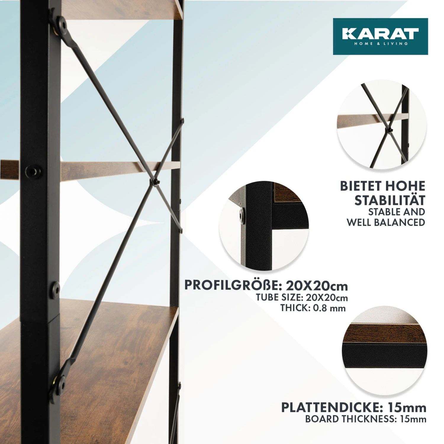 Regal Boston | Standregal | Vielseitig Einsetzbar | Mit 6 Ebenen | Verschiedene Größen 7 Regal Boston | Standregal | Vielseitig Einsetzbar | Mit 6 Ebenen | Verschiedene Größen – Bild 5