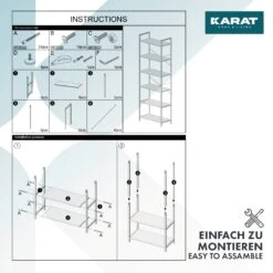 Regal Boston | Standregal | Vielseitig Einsetzbar | Mit 6 Ebenen | Verschiedene Größen 35 Regal Boston | Standregal | Vielseitig Einsetzbar | Mit 6 Ebenen | Verschiedene Größen -Floordirekt HolzregalBoston MontierenBoston2