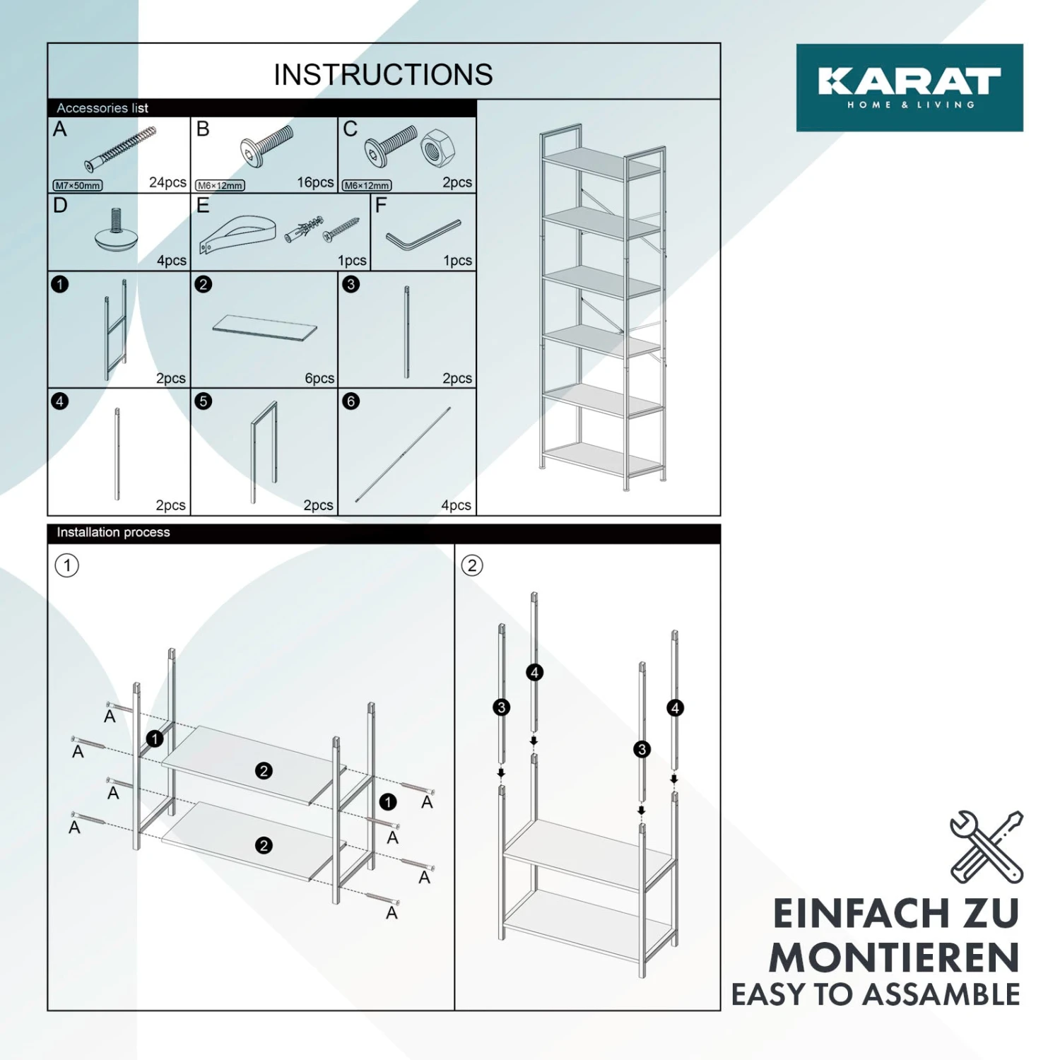 Regal Boston | Standregal | Vielseitig Einsetzbar | Mit 6 Ebenen | Verschiedene Größen 16 Regal Boston | Standregal | Vielseitig Einsetzbar | Mit 6 Ebenen | Verschiedene Größen – Bild 14