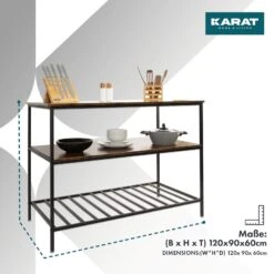 Regal Dallas | Standregal | Vielseitig Einsetzbar | Mit 3 Ebenen | Im Industrie-Stil 11 Regal Dallas | Standregal | Vielseitig Einsetzbar | Mit 3 Ebenen | Im Industrie-Stil -Floordirekt HolzregalDalas 2.DimensionsDallas