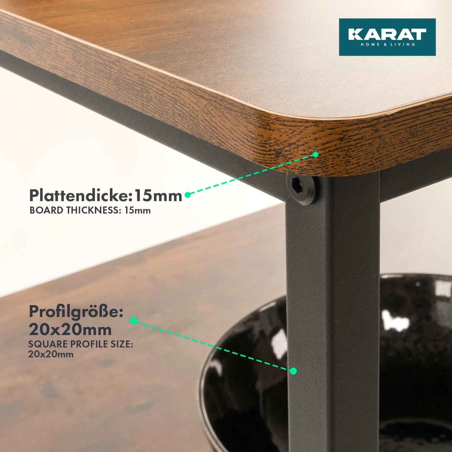 Regal Dallas | Standregal | Vielseitig Einsetzbar | Mit 3 Ebenen | Im Industrie-Stil 8 Regal Dallas | Standregal | Vielseitig Einsetzbar | Mit 3 Ebenen | Im Industrie-Stil – Bild 6