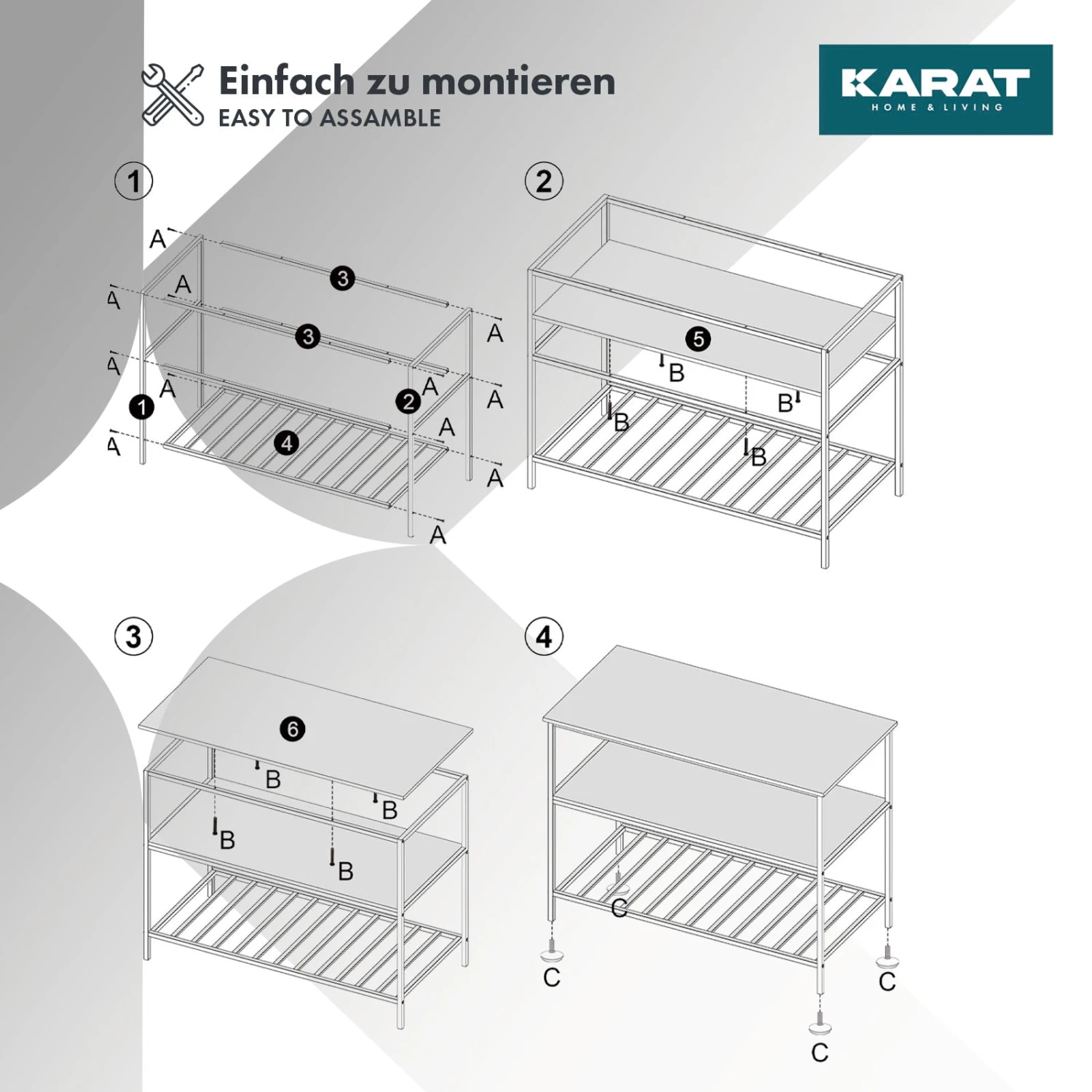 Regal Dallas | Standregal | Vielseitig Einsetzbar | Mit 3 Ebenen | Im Industrie-Stil 9 Regal Dallas | Standregal | Vielseitig Einsetzbar | Mit 3 Ebenen | Im Industrie-Stil – Bild 7
