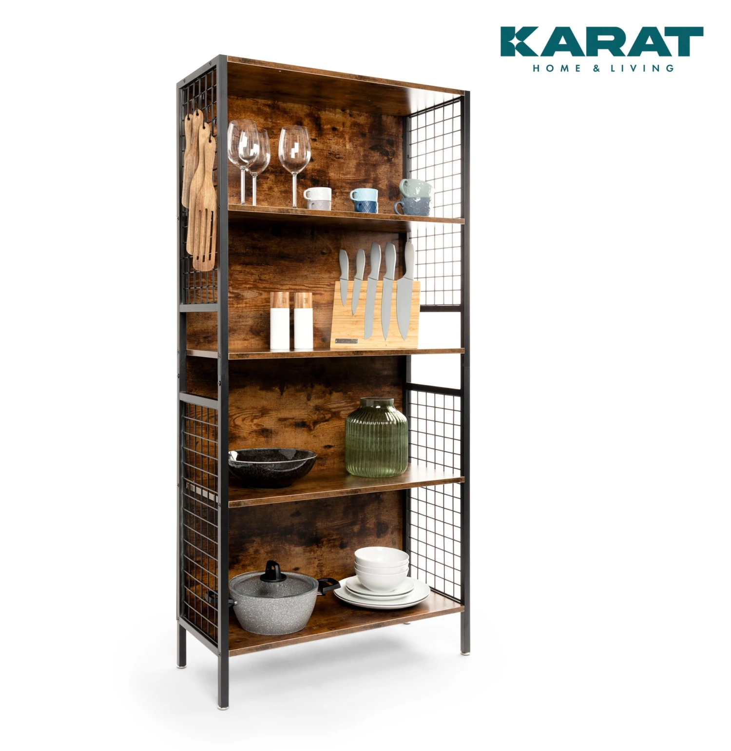 Regal Atlanta | Standregal | Vielseitig Einsetzbar | Gitterseiten | Mit 4 Ebenen 3 Regal Atlanta | Standregal | Vielseitig Einsetzbar | Gitterseiten | Mit 4 Ebenen