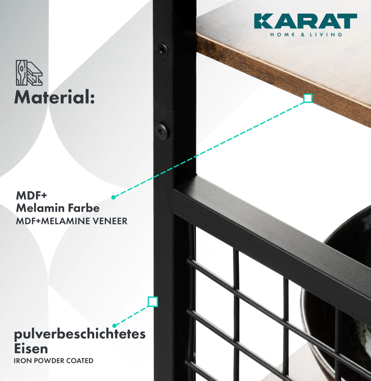 Regal Atlanta | Standregal | Vielseitig Einsetzbar | Gitterseiten | Mit 4 Ebenen 9 Regal Atlanta | Standregal | Vielseitig Einsetzbar | Gitterseiten | Mit 4 Ebenen – Bild 7