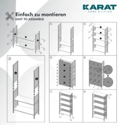Regal Atlanta | Standregal | Vielseitig Einsetzbar | Gitterseiten | Mit 4 Ebenen 17 Regal Atlanta | Standregal | Vielseitig Einsetzbar | Gitterseiten | Mit 4 Ebenen -Floordirekt HolzregalenAtlanta 5.Assambleinstructions