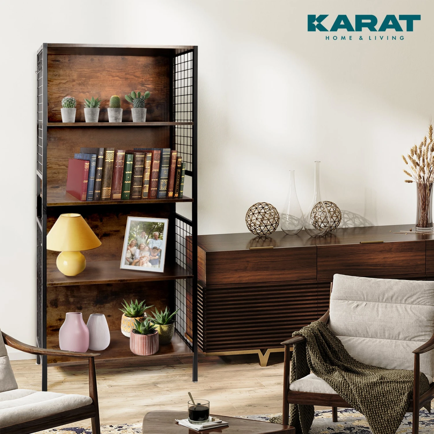 Regal Atlanta | Standregal | Vielseitig Einsetzbar | Gitterseiten | Mit 4 Ebenen 5 Regal Atlanta | Standregal | Vielseitig Einsetzbar | Gitterseiten | Mit 4 Ebenen – Bild 3