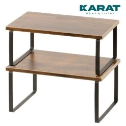 Küchenregal Jamie | Küchenorganizer | 2-teiliges Set | Verschiedene Farben -Floordirekt Jamie 1.Mainimage woodmdfcopy