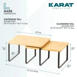 Küchenregal Jamie | Küchenorganizer | 2-teiliges Set | Verschiedene Farben -Floordirekt Jamie 2.Dimension black
