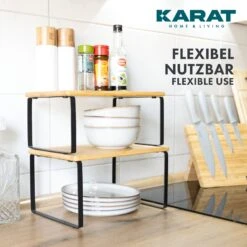 Küchenregal Jamie | Küchenorganizer | 2-teiliges Set | Verschiedene Farben -Floordirekt Jamie 5.Nutzbar black