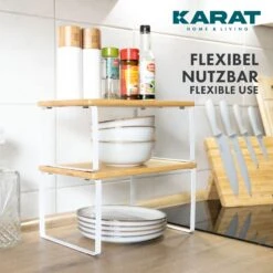 Küchenregal Jamie | Küchenorganizer | 2-teiliges Set | Verschiedene Farben -Floordirekt Jamie 5.Nutzbar white
