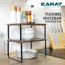 Küchenregal Jamie | Küchenorganizer | 2-teiliges Set | Verschiedene Farben -Floordirekt Jamie 5.Nutzbar woodmdf