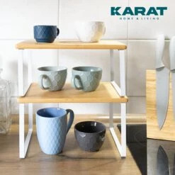 Küchenregal Jamie | Küchenorganizer | 2-teiliges Set | Verschiedene Farben -Floordirekt Jamie 6.Lifestyle white