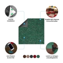 Nadelfilz-Teppichfliesen Jazz | Glatt | Selbstliegend | 50x50 Cm 22 Nadelfilz-Teppichfliesen Jazz | Glatt | Selbstliegend | 50x50 Cm -Floordirekt Jazz infografik deutsch 1