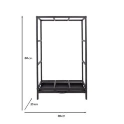 Kaminholzregal | Chios | 50 X 25 X 80 Cm -Floordirekt Kaminregal Chios PJJFR00381