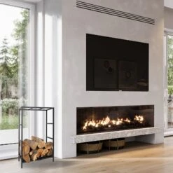 Kaminholzregal | Chios | 50 X 25 X 80 Cm -Floordirekt Kaminregal Chios PJJFR0038 kamin