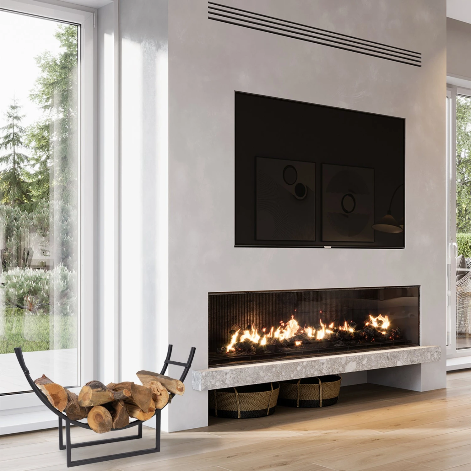 Kaminholzregal | Santorini | 92 X 21 X 55 Cm 9 Kaminholzregal | Santorini | 92 X 21 X 55 Cm – Bild 7