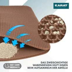 Katzenstreumatte Charly | Doppelschichtiges Waben-Design | Abwaschbar | Rutschfest | Verschiedene Farben 41 Katzenstreumatte Charly | Doppelschichtiges Waben-Design | Abwaschbar | Rutschfest | Verschiedene Farben -Floordirekt KatzenstreumatteCharly 4.Doublelayer brown