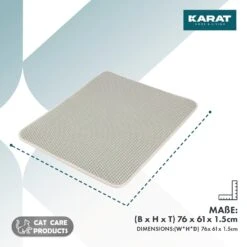 Katzenstreumatte Charly | Doppelschichtiges Waben-Design | Abwaschbar | Rutschfest | Verschiedene Farben 32 Katzenstreumatte Charly | Doppelschichtiges Waben-Design | Abwaschbar | Rutschfest | Verschiedene Farben -Floordirekt KatzenstreumatteCharly 6.Dimensions gray