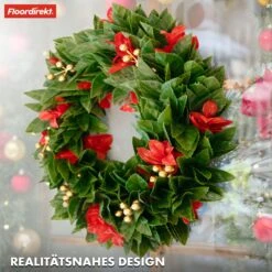 Weihnachtskranz | Photinia | Dekorativer Kranz Aus Photinia Blättern Und Festlichen Elementen Für Ihre Weihnachtsdekoration 11 Weihnachtskranz | Photinia | Dekorativer Kranz Aus Photinia Blättern Und Festlichen Elementen Für Ihre Weihnachtsdekoration -Floordirekt KunstPflanzen 3.PhotiniaWreath