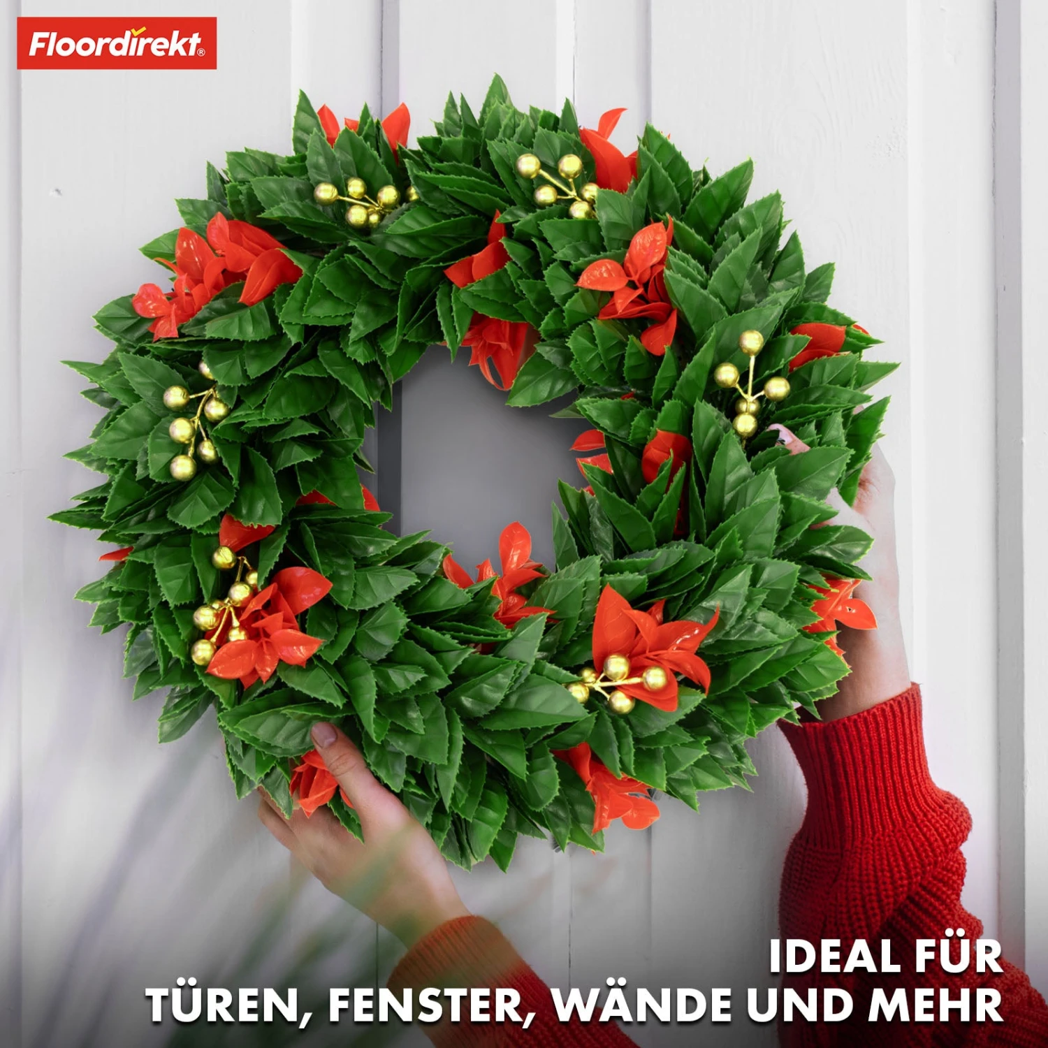 Weihnachtskranz | Photinia | Dekorativer Kranz Aus Photinia Blättern Und Festlichen Elementen Für Ihre Weihnachtsdekoration 7 Weihnachtskranz | Photinia | Dekorativer Kranz Aus Photinia Blättern Und Festlichen Elementen Für Ihre Weihnachtsdekoration – Bild 5