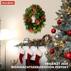 Weihnachtskranz | Photinia | Dekorativer Kranz Aus Photinia Blättern Und Festlichen Elementen Für Ihre Weihnachtsdekoration 14 Weihnachtskranz | Photinia | Dekorativer Kranz Aus Photinia Blättern Und Festlichen Elementen Für Ihre Weihnachtsdekoration -Floordirekt KunstPflanzen 6.PhotiniaWreath