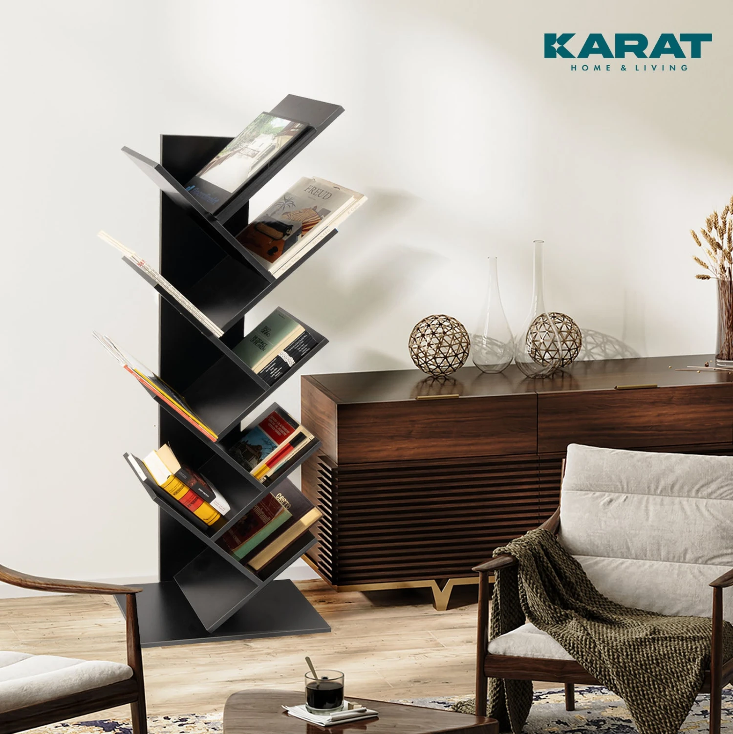 Bücherregal Alexandria | Standregal | Mit 8 Fächern | Verschiedene Farben 19 Bücherregal Alexandria | Standregal | Mit 8 Fächern | Verschiedene Farben – Bild 17