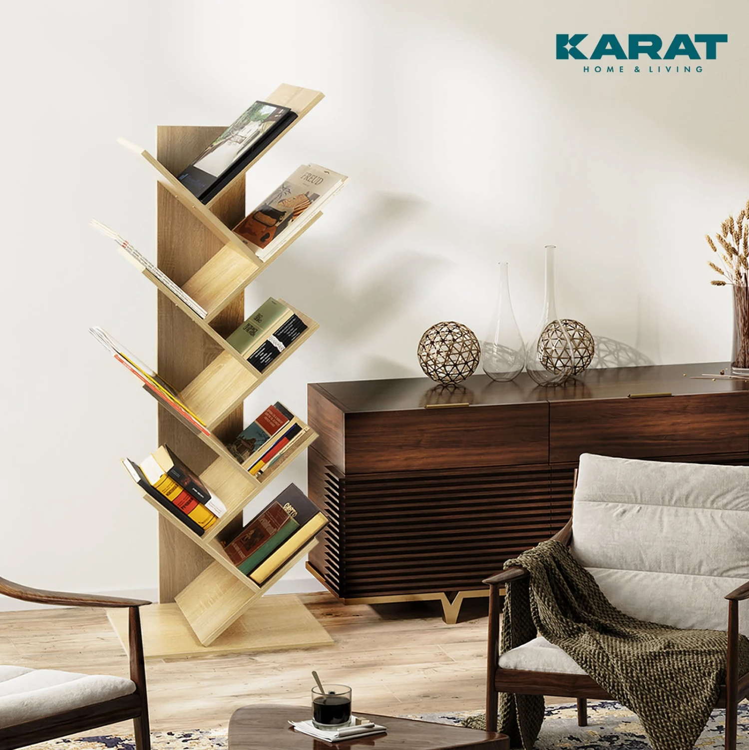 Bücherregal Alexandria | Standregal | Mit 8 Fächern | Verschiedene Farben 12 Bücherregal Alexandria | Standregal | Mit 8 Fächern | Verschiedene Farben – Bild 10