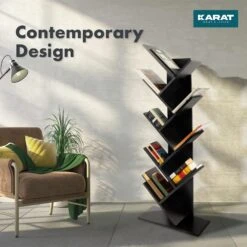 Bücherregal Alexandria | Standregal | Mit 8 Fächern | Verschiedene Farben 36 Bücherregal Alexandria | Standregal | Mit 8 Fächern | Verschiedene Farben -Floordirekt Lyfestyle Alexandria blackregal