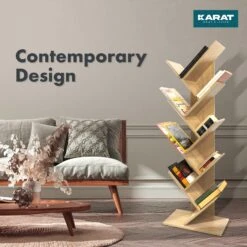 Bücherregal Alexandria | Standregal | Mit 8 Fächern | Verschiedene Farben 29 Bücherregal Alexandria | Standregal | Mit 8 Fächern | Verschiedene Farben -Floordirekt Lyfestyle Alexandria lightwoodregal