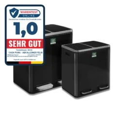 Mülleimer Felix Aus Edelstahl | Trennsystem | Mit Schließdämpfer 40 Mülleimer Felix Aus Edelstahl | Trennsystem | Mit Schließdämpfer -Floordirekt M lleimer Felix aus Edelstahl Trennsystem Mit Schlie d nmpfer gruppe Schwarz