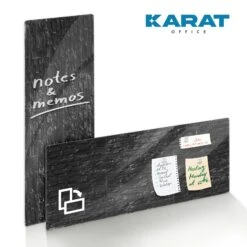 Design-Glas-Memoboard | Stone | Mit Magneten & Montagematerial | Hochglanz-OberflÀche