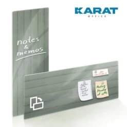 Design-Glas-Memoboard | Wood | Holzoptik | Mit Magneten & Montagematerial | Hochglanz-OberflÀche