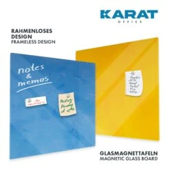 Design-Glas-Memoboard | Print | Mit Magneten & Montagematerial | In 2 Farben