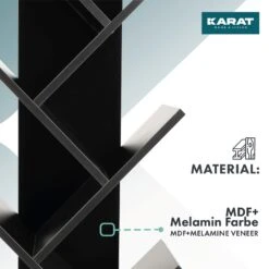 Bücherregal Alexandria | Standregal | Mit 8 Fächern | Verschiedene Farben 41 Bücherregal Alexandria | Standregal | Mit 8 Fächern | Verschiedene Farben -Floordirekt Material Alexandria blackregal