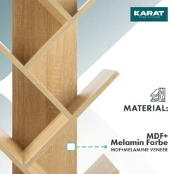 Bücherregal Alexandria | Standregal | Mit 8 Fächern | Verschiedene Farben 34 Bücherregal Alexandria | Standregal | Mit 8 Fächern | Verschiedene Farben -Floordirekt Material Alexandria lightwoodregal