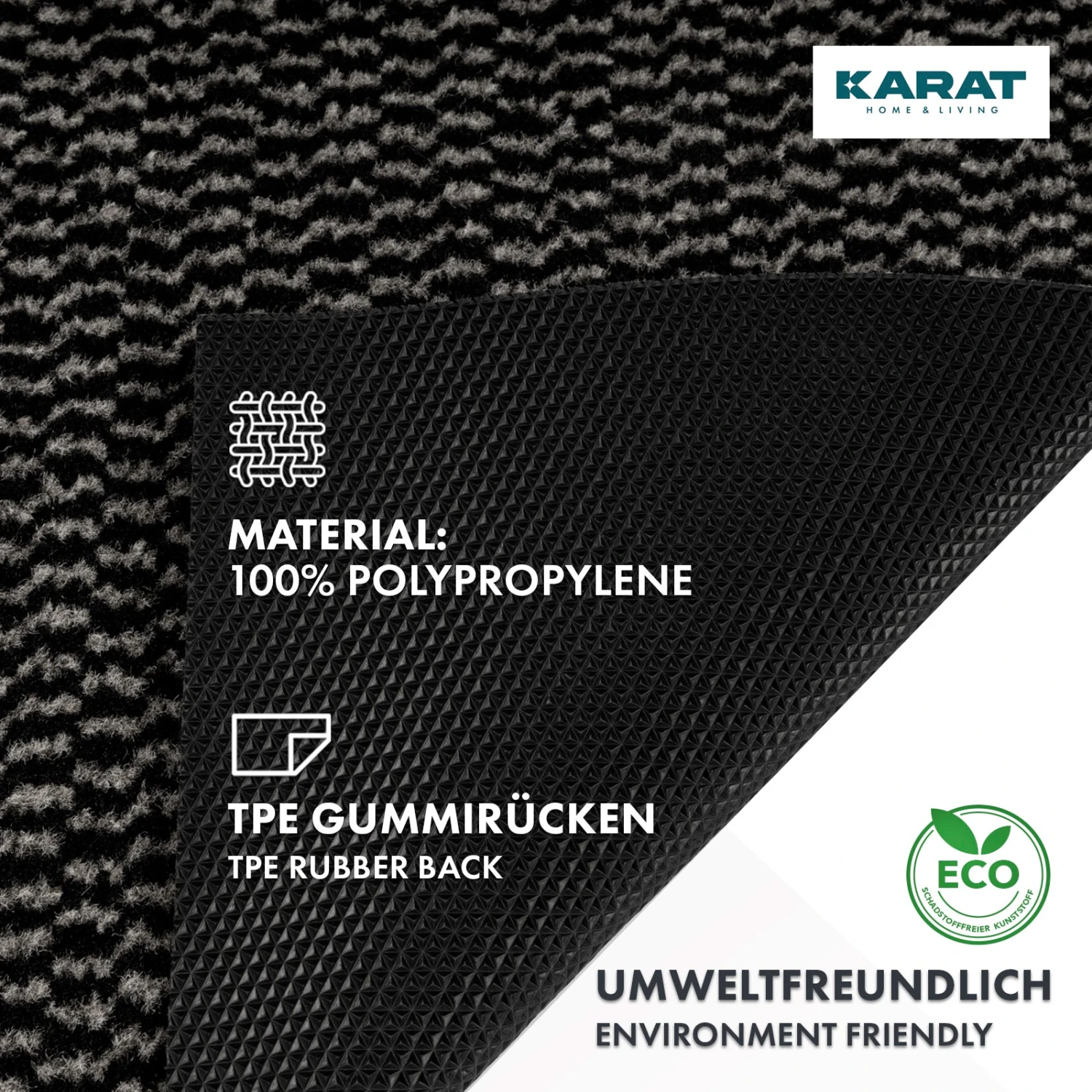 Schmutzfangmatte Melange | Türvorleger Für Innen Und Außen | Pflegeleicht | Rutschhemmend 8 Schmutzfangmatte Melange | Türvorleger Für Innen Und Außen | Pflegeleicht | Rutschhemmend – Bild 6