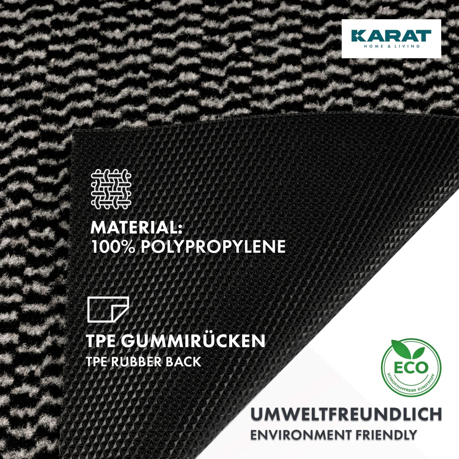 Schmutzfangmatte Melange | Türvorleger Für Innen Und Außen | Pflegeleicht | Rutschhemmend 14 Schmutzfangmatte Melange | Türvorleger Für Innen Und Außen | Pflegeleicht | Rutschhemmend – Bild 12