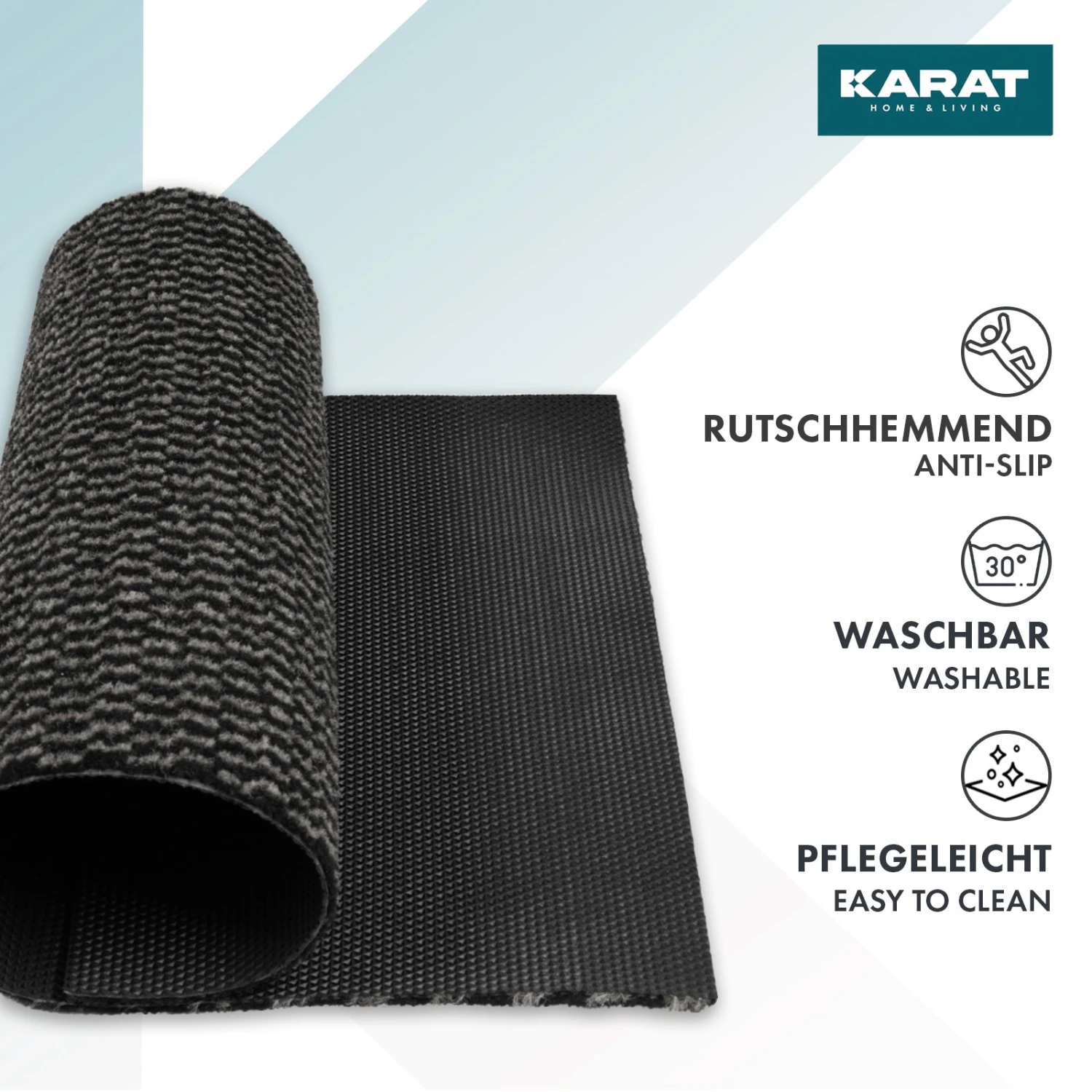 Schmutzfangmatte Melange | Türvorleger Für Innen Und Außen | Pflegeleicht | Rutschhemmend 9 Schmutzfangmatte Melange | Türvorleger Für Innen Und Außen | Pflegeleicht | Rutschhemmend – Bild 7