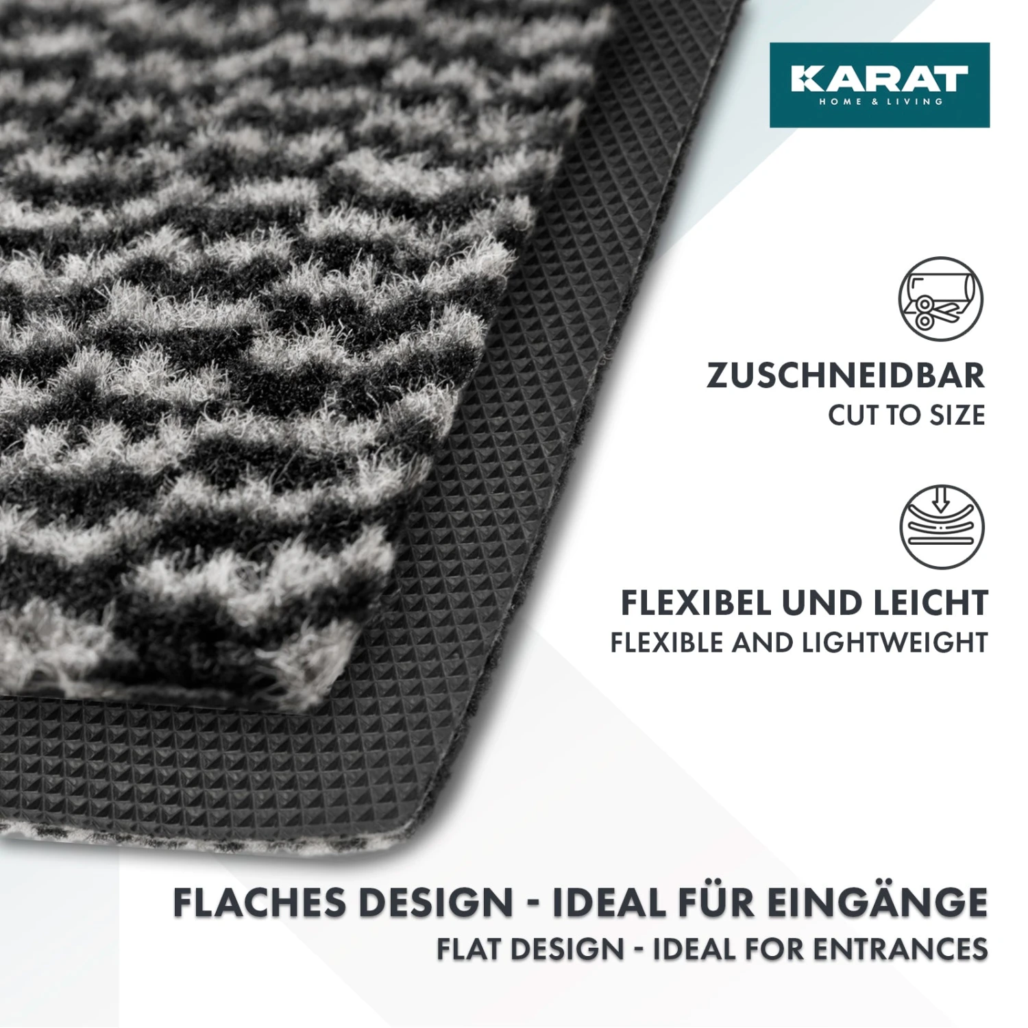 Schmutzfangmatte Melange | Türvorleger Für Innen Und Außen | Pflegeleicht | Rutschhemmend 16 Schmutzfangmatte Melange | Türvorleger Für Innen Und Außen | Pflegeleicht | Rutschhemmend – Bild 14