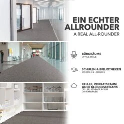 Event- Und Messeteppich Auf Maß | Turbo | Pflegeleichter Gangläufer | Für Messe, Events, Schule & Büro 33 Event- Und Messeteppich Auf Maß | Turbo | Pflegeleichter Gangläufer | Für Messe, Events, Schule & Büro -Floordirekt Messeteppich Turbo 2071Iron Grau 03