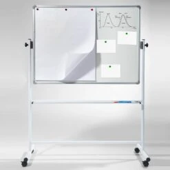 Whiteboard Speziallackiert | Mobil & Drehbar | Freistehend 17 Whiteboard Speziallackiert | Mobil & Drehbar | Freistehend -Floordirekt Mobiles Whitebord 04
