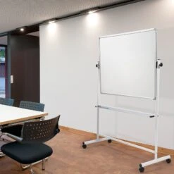 Whiteboard Speziallackiert | Mobil & Drehbar | Freistehend 19 Whiteboard Speziallackiert | Mobil & Drehbar | Freistehend -Floordirekt Mobiles Whitebord Ab