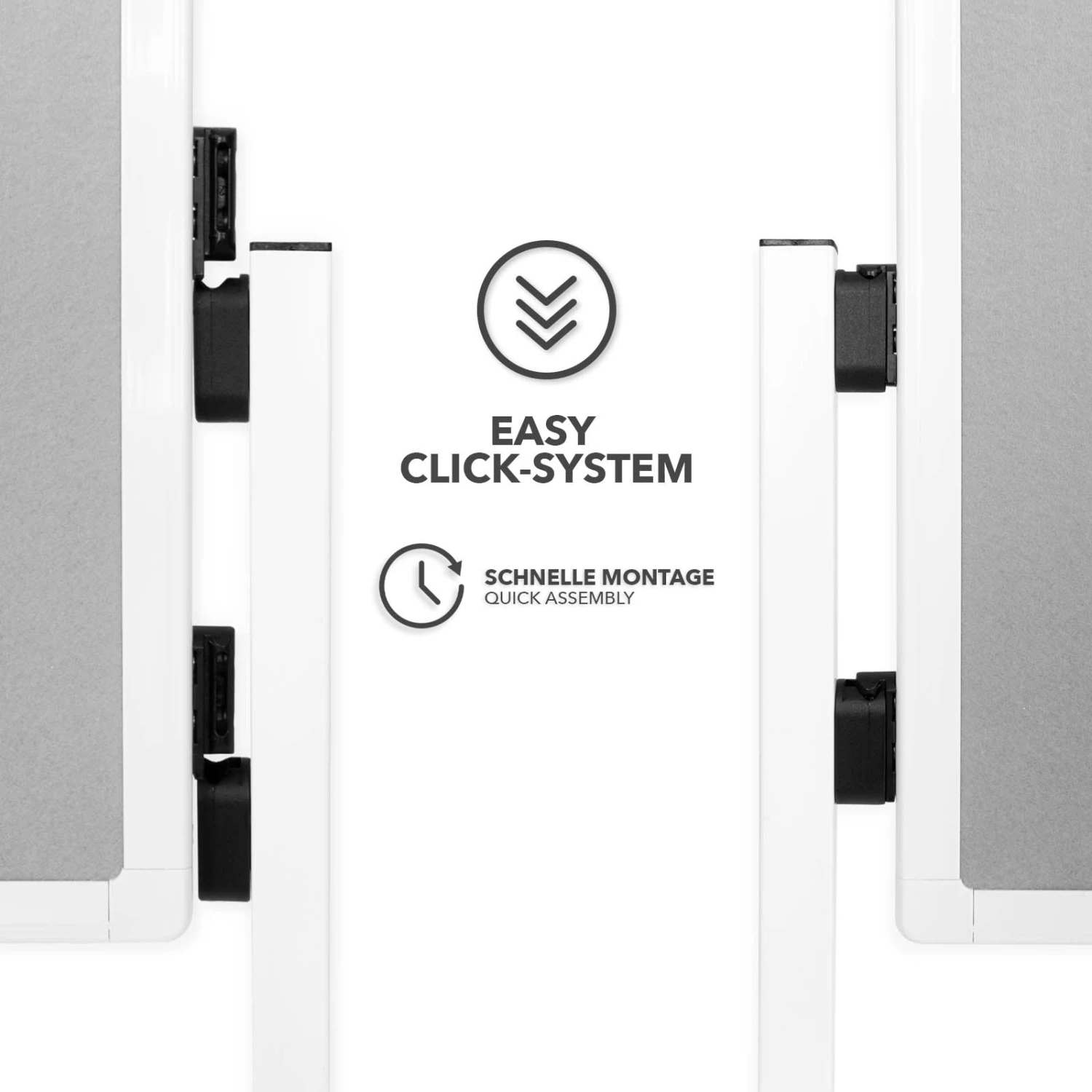 Filz-Moderationstafeln | Einteilig | Mit Rollen | 150x120 Cm 5 Filz-Moderationstafeln | Einteilig | Mit Rollen | 150x120 Cm – Bild 3